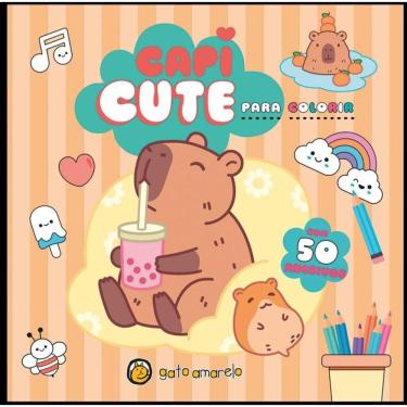 Imagem de Capi Fun Para Colorir - Capivara Para Colorir Com 50 Adesivos
