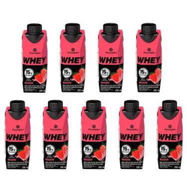 Imagem de Kit 9 Piracanjuba Bebida Whey Morango 250ml cada