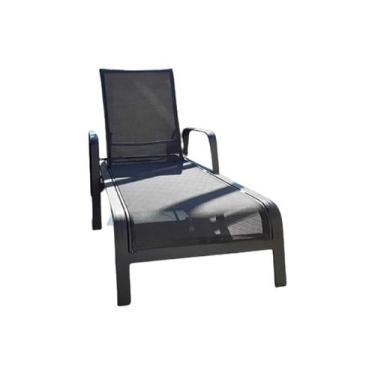 Imagem de Espreguiçadeira Aluminio e Tela Sling para Piscina e Jardim 5 Posições
