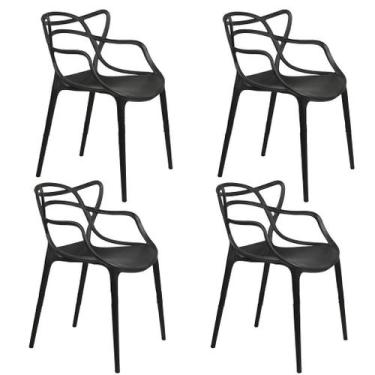 Imagem de Kit 4 Cadeiras Alegra Polipropileno Mesa Jantar Cozinha Varanda Jardim