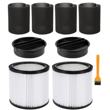 Imagem de Filtro de cartucho de substituição 90304 compatível com o filtro Shop Vac 90304 90350 90333 90585, serve na maioria dos aspiradores de pó molhado/seco de 5 galões e acima (2+2+4+1)