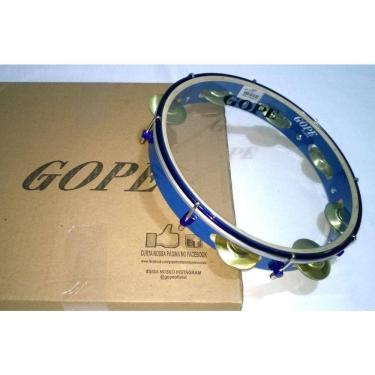 Imagem de Pandeiro Gope 11 Polegadas Pele Cristal Cor Azul