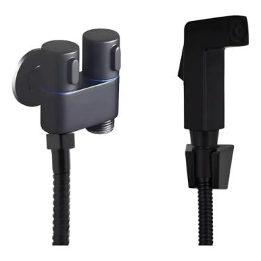 Imagem de Ducha Higiênica Abs C/registro 2 Saídas Metal Preto Suporte Preto