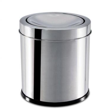 Imagem de Lixeira Inox Tampa Basculante 3,2 L Brinox ø 15,5 X 17 Cm