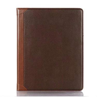 Imagem de Capa para iPad Air (13 polegadas) M3/M2 2025/2024, iPad Pro-3 4 5 6 (12,9 polegadas) com suporte para caneta, capa inteligente DMaos Business Vintage Book de couro sintético com suporte - marrom