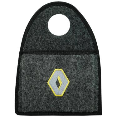 Imagem de Lixeira Lixinho Automotiva Carro Carpete Logo Bordado para Câmbio Grafite