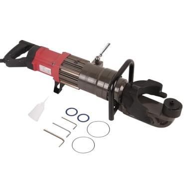 Imagem de LFGUD Dobrador de vergalhão elétrico de 1,5 KW 2,5 cm 25 mm #8, dobrador de vergalhão hidráulico, ângulo de dobra de barras de aço de 0 a 90 graus, 110 V, com caixa de armazenamento portátil