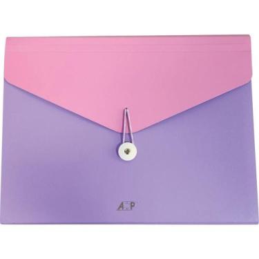 Imagem de Pasta Sanfonada Plastica A4 CANDY 12DIVISOES ROSA/LILAS - ACP