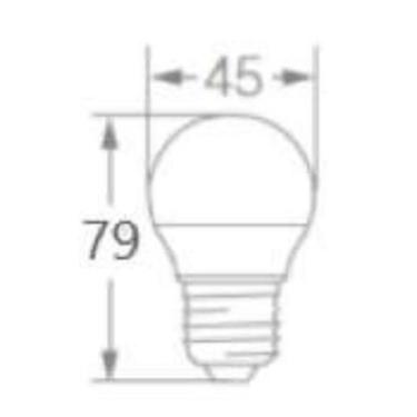 Imagem de Lampada Led Bolinha 3W 6500K 260Lm Biv E27 - Osram - Ledvance