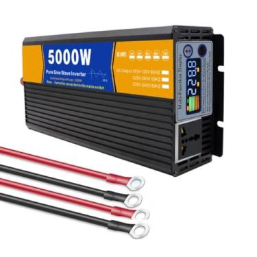 Imagem de 60v to110v 60hz,Inversor de onda senoidal pura 5000W DC 12V/24V/48V/60V/72V, carregador, fase dividida, entrada CC, saída CA, 110V/220V, conversor de energia solar de baixa frequência