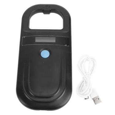 Imagem de Grcfumo Leitor de identificação de animais portáteis, scanner de microchip de animais recarregável, leitura de microchip de animais portátil para exames rápidos (Black)