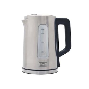 Imagem de Chaleira Elétrica Black+Decker KEPG Gourmand Gris 1,7L Seletor de Temperatura LED Azul Inox