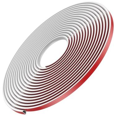 Imagem de ZJRDYYK Escondedor de cabo de parede, pista de cabos, hidráulico autoadesivo, capa de fio flexível para cabos na parede, capas de cabos para fios na parede, gerenciamento de cabos de pista branca (815