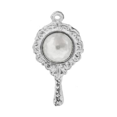 Imagem de Pingente Espelho Abebê Iemanjá Prata Proteção Espiritual