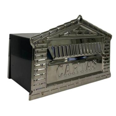 Imagem de Caixa De Correios Tijolinho Frente E Tampa Traseira Inox Pequena 12x25