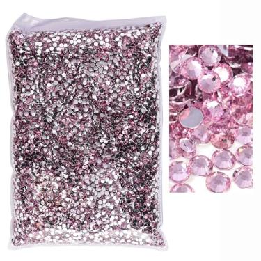 Imagem de Blinginbox 25.000 peças de strass flatback, strass de resina não hotfix grande quantidade atacado para artesanato DIY design criativo, roupas, maquiagem, arte de unhas (4 mm = 0,4 cm, rosa-claro)