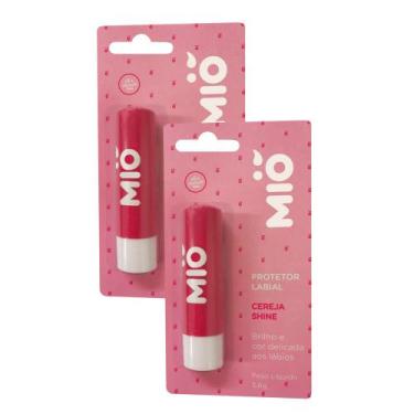 Imagem de Kit 2 Protetor Labial Mió Sabor Cereja Shine 3,6g