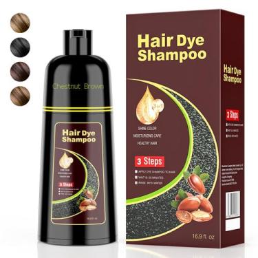 Imagem de Shampoo de tintura de cabelo KAISASA 3 em 1 Argan Herbal 500ml de cast