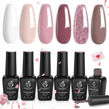 Imagem de Conjunto de esmaltes de gel besouros Romantic Wedding 6 cores 7,5 ml -