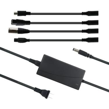 Imagem de Carregador de substituição para Jetson, Razor, Swagtron, Bird, Gotrax, Segway, adaptador de alimentação universal 42V 2A para bateria de lítio de 36V, 3 pinos 8 mm/12 mm, DC 5,5 x 2,1 mm, conector XLR