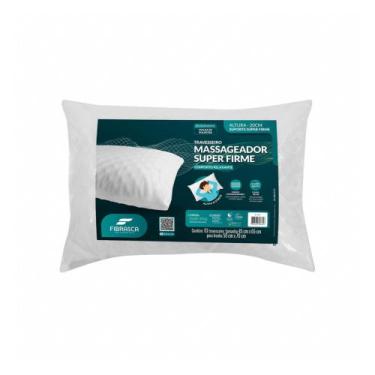 Imagem de Travesseiro Massageador Com Gomos Fibrasca 50x70cm Alto Firme