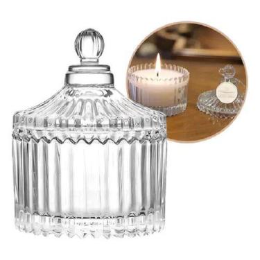 Imagem de Kit 15 Mini Potiche Lembrancinha Bomboniere Vidro 9cm - Becca Home