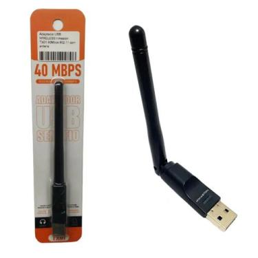 Imagem de Adaptador Wifi usb Para Pc com Antena - Kapbom