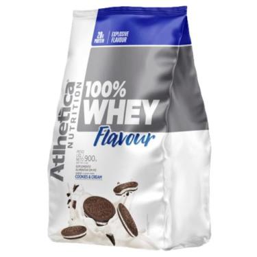 Imagem de 100% Whey Flavour Refil 900g Sabor Cookies And Cream Atlhetica Nutriti