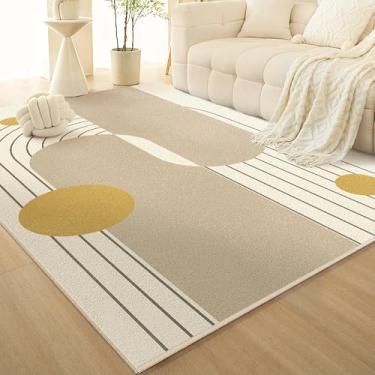Imagem de Tapete estilo creme para sala de estar e quarto | Decoração para sofá, mesa de centro e áreas de cabeceira (180 x 260 cm (70 x 101 pol.)/zy-250731012954)