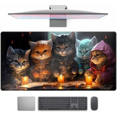 Imagem de Tapete de mesa Commander Roleplay Role Gaming XXL Big Mouse Pad Gaming Tabletop Game Gamer Gift - Mousepad XXL Laptop Computer Keyboard Pad com bordas costuradas antiderrapante engraçado Desktop pad