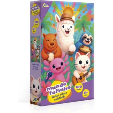Imagem de Quebra-Cabeça - 100 Peças Metalizado - Mundo Fofinho - 3362 - Toyster