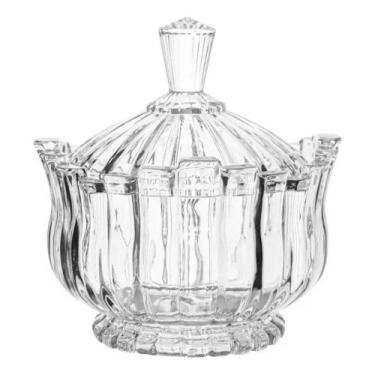 Imagem de Potiche Bomboniere de Vidro Milan 900ml P/ Decoração e Armazenamento -