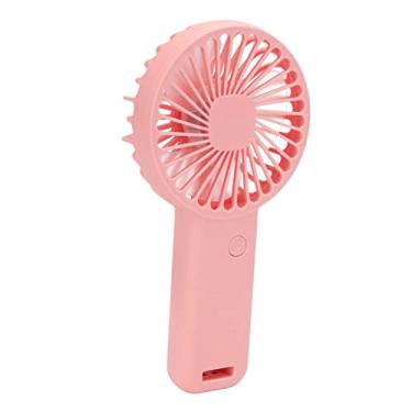 Imagem de YOUTHINK Fã de Ventilador Pessoal, Rosa, 800mAh, Alimentado por Bateria, Portátil Com Base para Comprimidos, Viagens, Escritório Portátil USB Recarregável Fan (Pink pequeno de ventilador vertical)