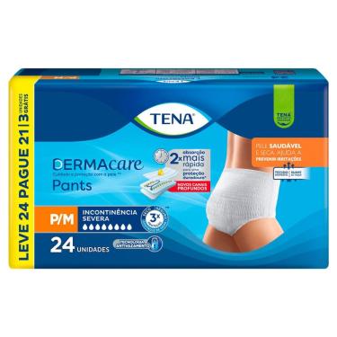 Imagem de Roupa Íntima Tena Dermacare Pants Tamanho P/M Leve 24 e Pague 21 Unidades Descartáveis