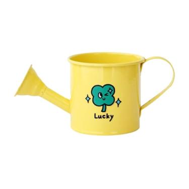 Imagem de predolo Pequeno regador para crianças, brinquedo aquático de jardim, 350ml, mini aspersor portátil fofo, brinquedo de faz de conta para vegetais, plantas e, Amarelo