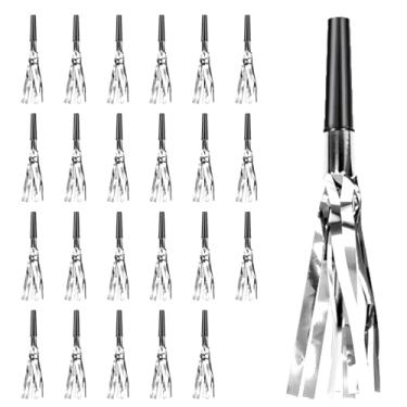 Imagem de Silver New Years Noise Makers 24 PCS NYE Party Blowers Blowouts New Years Eve Games Favors Supplies Birthday Pep Rally for Adult Prank Graduation Sporting Events Horns Noisemakers Accessories