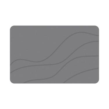 Imagem de DimyFew Capacho para Porta de Entrada, Antiderrapante, Confortável, Presente, Versátil, Moderno, para áreas Externas, Quartos, Ambientes Internos, Cinza, Tamanho real