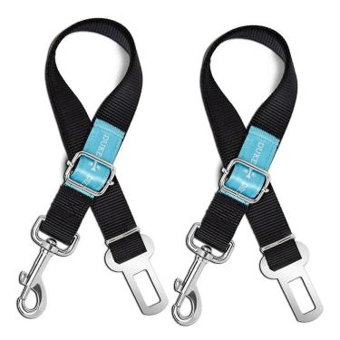 Imagem de Kit 2 Cinto de Segurança Pet Universal Ajustável Resistente Cães Gatos Duke & Dixie