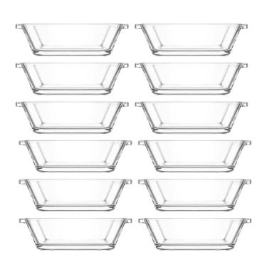 Imagem de Jogo 12 Petisqueiras Retangular Vidro Casual 110Ml