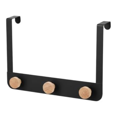 Imagem de Cabideiro Cabide Para Porta Bastion 3 Suportes Organização Preto