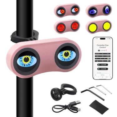 Imagem de Teguangmei Luz traseira de bicicleta Demon Eyes, luz traseira programável de controle de aplicativo, exibição de animação multimodo, lanterna traseira de bicicleta olho de diabo inteligente, para
