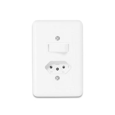 Imagem de Interruptor Simples + Tomada 20a Stylus - Conjunto Elétrico Ilumi