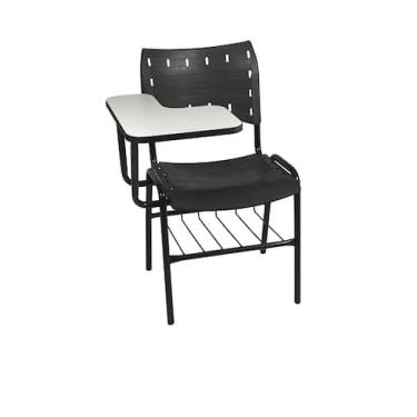 Imagem de Cadeira Univ Compacta Preta c/ Prancheta Direita Lateral - SchoolCente
