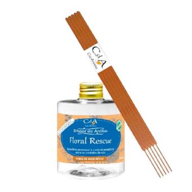 Imagem de Difusor Aroma Floral Rescue com florais de Bach 350ml c/ 10 Varetas Madeiras Pinus