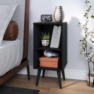 Imagem de Kit 2 quarto mesinha de cabeceira quadro de cama de charme vintage mesa pequena(UNITARIO PRETO TOTAL)