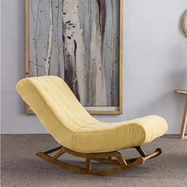 Imagem de UISLA Braço reclinável de madeira maciça, deck de leitura de balanço, relaxante, espreguiçadeira, mulher grávida, quarto, sala de estar, sofá de lazer