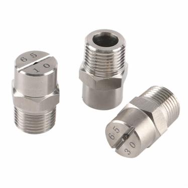 Imagem de XMGKMN Bocal de ventilador fácil de instalar bocal de atomização de alta pressão de aço inoxidável 304 bocal de pulverização de limpeza de baixa pressão (tamanho: 6 pontos)