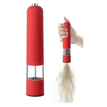 Imagem de MOEDOR ELETRICO GOURMET SAL GROSSO PIMENTA ILUMINACAO VERMELHA MASTER CHEF LUXO VINTAGE