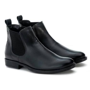 Imagem de Bota Masculina Couro Lisa Botina Chelsea Country Conforto - Polo North