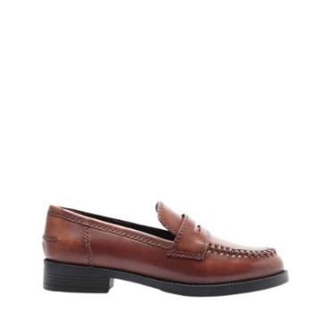 Imagem de Mocassim Arezzo Couro Bloco Costuras Feminino-Feminino